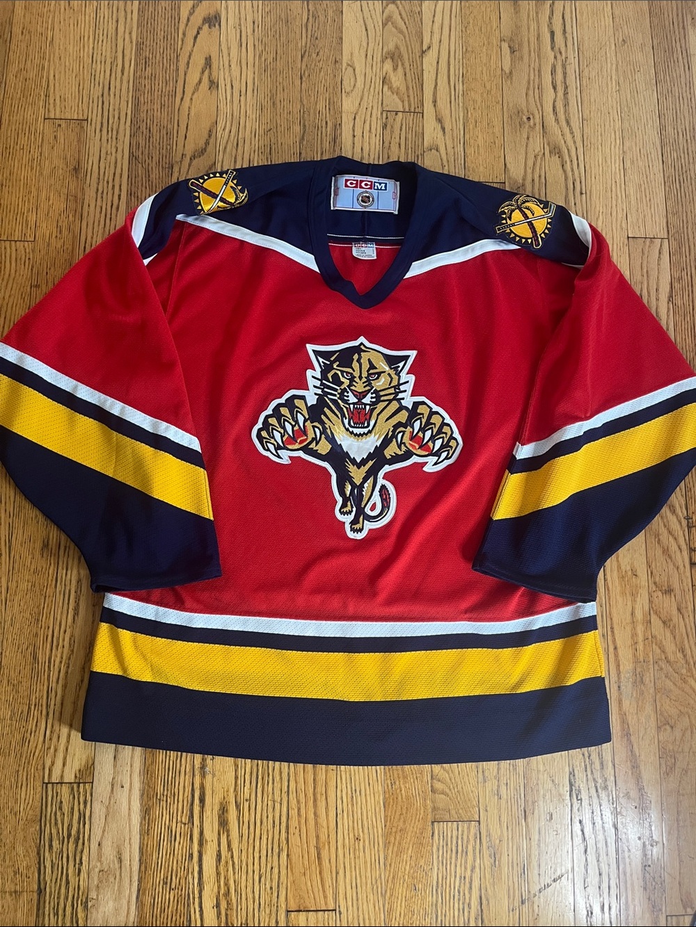 Vintage 1990s CCM Florida Panthers CCM Maska Hockey Jersey Sz Large